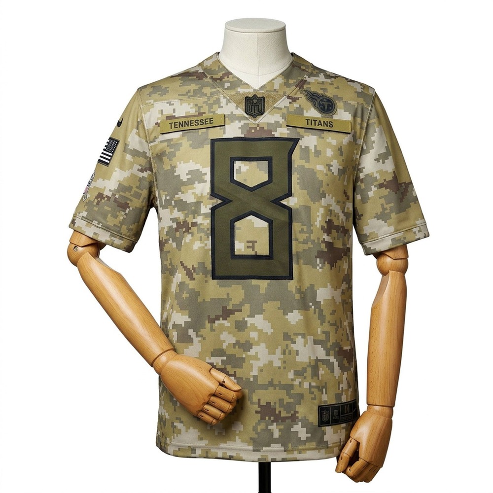 Tennessee Titans Nike Jersey Mariota #8 Salute to Service Digi Camo Men's Size M